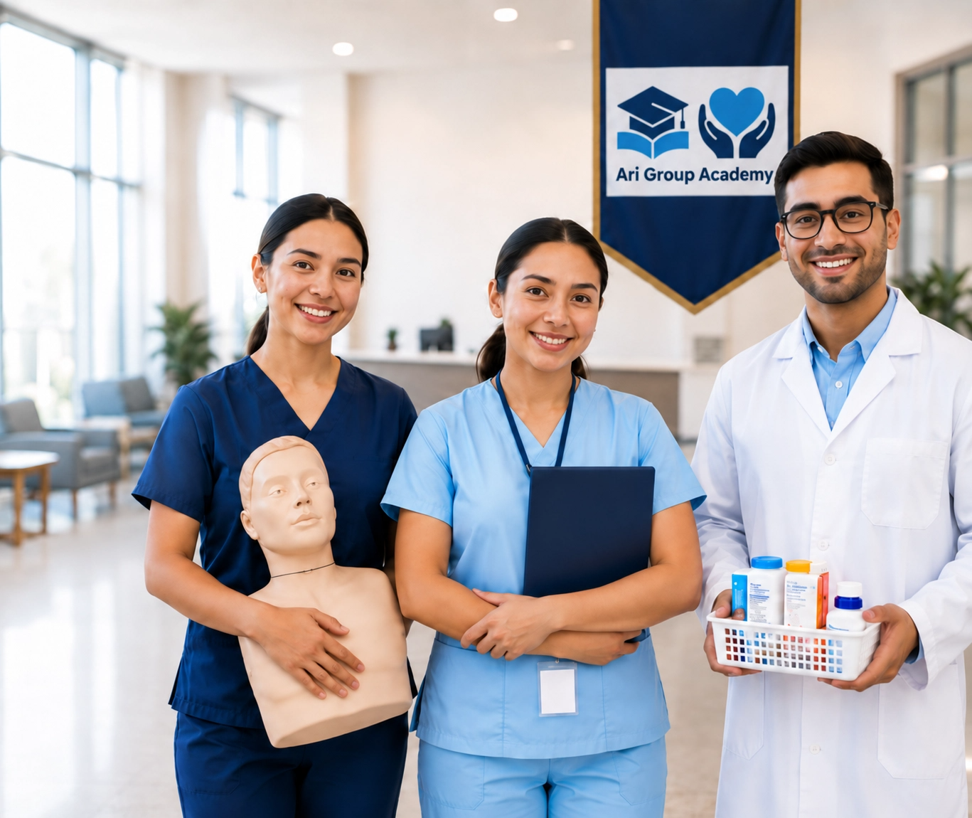 Students exploring career-focused training programs at Ari Group Academy
