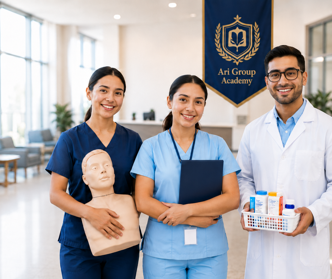 Students exploring career-focused training programs at Ari Group Academy